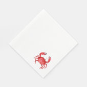 Artisan Red Crab Bake Colorful Summer Fun Serviette (Ecke)
