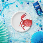 Artisan Red Crab Bake Dinner Farbenfroh Spaß Pappteller (Party)