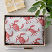 Artisan Red Crab Coastal Colorful Travel Fun Seidenpapier (Geschenk)