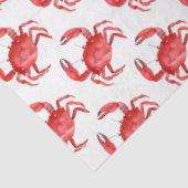 Artisan Red Crab Coastal Colorful Travel Fun Seidenpapier (Ausschnitt)