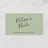 Artisan Sage Nagelstudio Treue-Tracking Visitenkarte (Vorderseite)