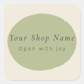 Artisan Sage Stone Custom Name Packaging Sticker   (Vorderseite)