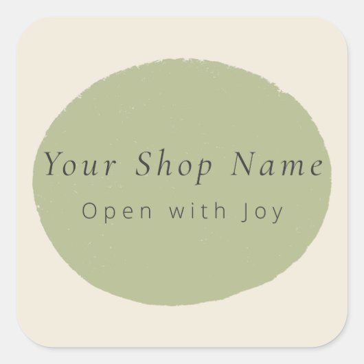 Artisan Sage Stone Custom Name Packaging Sticker   (Vorderseite)