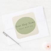 Artisan Sage Stone Custom Name Packaging Sticker   (Umschlag)