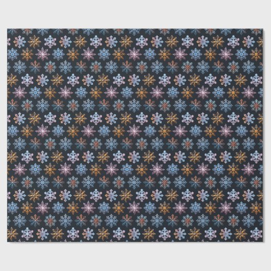 Artisan Snowflake Wrapping Paper Geschenkpapier (Flach)