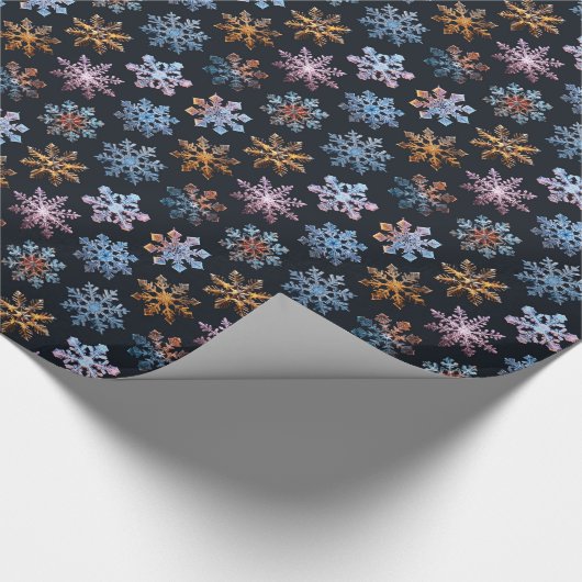 Artisan Snowflake Wrapping Paper Geschenkpapier (Ecke)