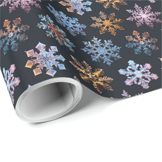 Artisan Snowflake Wrapping Paper Geschenkpapier (Rolleneckpunkt)