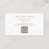 Artisan Wasserfarbe-Bäcker-Dessert-Caterer QR-Code Visitenkarte (Rückseite)