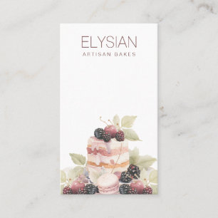 Artisan Watercolor Baker Bakery Konditorei Koch Visitenkarte