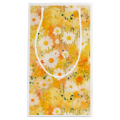 Artisan Wildblumen Yellow Orange Happy Daisies Kleine Geschenktüte (Vorderseite)