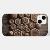 Artisan Woven Geometric Shapes Phone Case - Rustic (Rückseite (Horizontal))