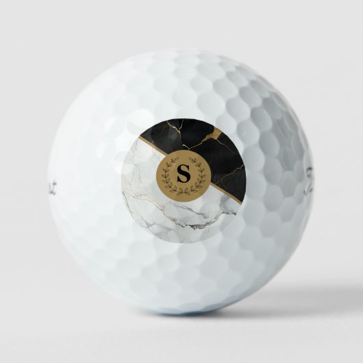 Artisanal Marble Mit Monogramm Golfball (Vorderseite)