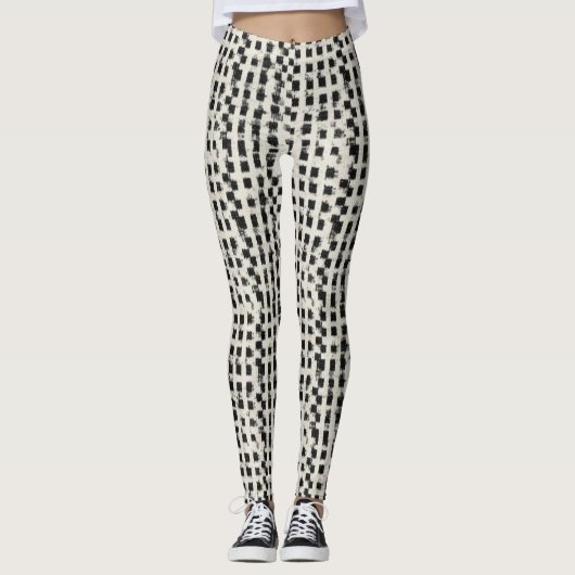Artisanal Micro-Checkered  Leggings  (Vorderseite)
