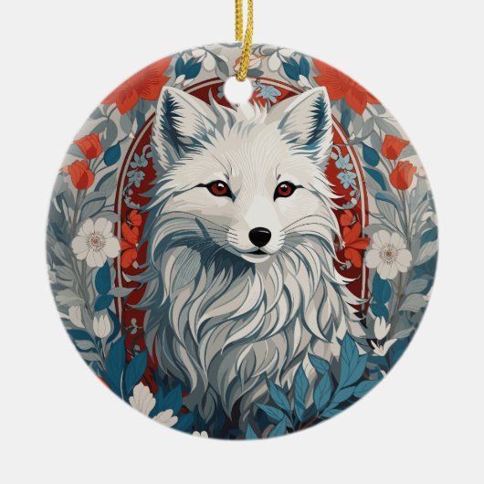 Artische Foxenwelt Keramik Ornament (Vorne)