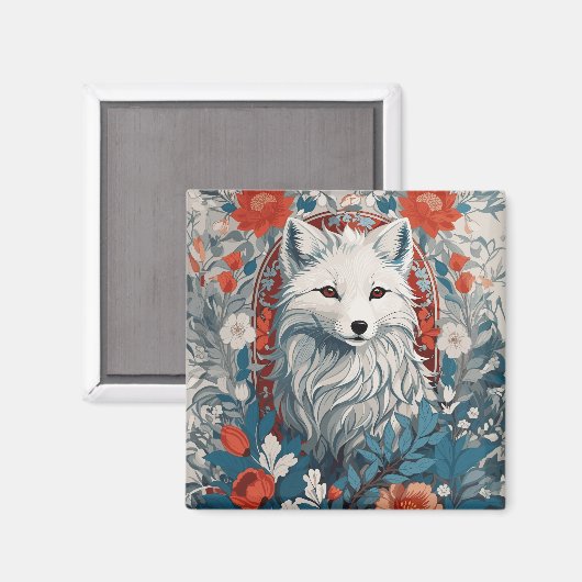 Artische Foxenwelt Magnet (Vorderseite/Rückseite)