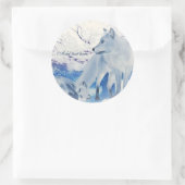 Artische Fuchskleber Runder Aufkleber (Tasche)