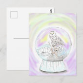 Artische Tiere Schneeglobe Postkarte (Vorne/Hinten)
