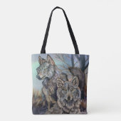 Artische Wölfe Wintery Tote Bag Tasche (Rückseite)