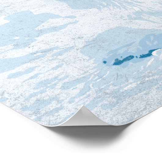 Artischer Fuchs auf der Abbildung der weißen Eispa Poster (Ecke)