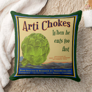 Artischocken Vintage-Kiste Art Kissen