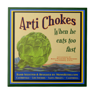 Artischocken Vintage-Kiste Kunstfliese Fliese