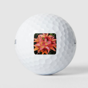 Artisitc Coral Colored Garden Lilies Golfball