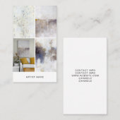 Artist 4 Image Grid Template Visitenkarte (Vorne/Hinten)