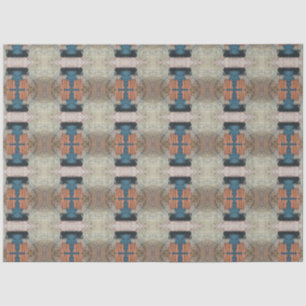 Artist Beige Blue Orange Large Abstrakt Geometric Seidenpapier