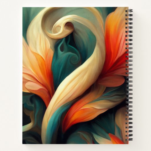 ARTIST CONTACT LIST - Abstrakte Wirbel Notebook Notizblock (Rückseite)