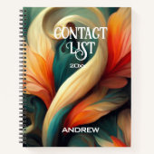 ARTIST CONTACT LIST - Abstrakte Wirbel Notebook Notizblock (Vorderseite)