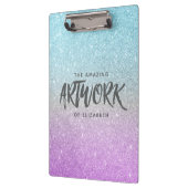 Artist Elegant Lila Glitzer Klemmbrett (Links)