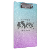 Artist Elegant Lila Glitzer Klemmbrett (Rechts)