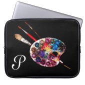 ARTIST FARBE PALETTE MONOGRAMM Black Laptopschutzhülle (Vorderseite)