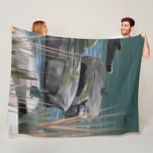 Artist Gezeichnet River Scene Fleece Blanket (Beispiel)