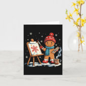 Artist Gingerbread Painter Art Teacher Student Chr Karte (Gelbe Blume)