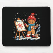 Artist Gingerbread Painter Art Teacher Student Chr Mousepad (Vorne)