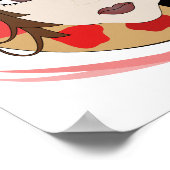 Artist Girl in Rot Poster (Ecke)