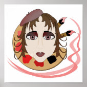 Artist Girl in Rot Poster (Vorne)