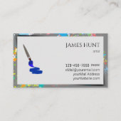 Artist Modern Splash Design Business Card Visitenkarte (Vorderseite)