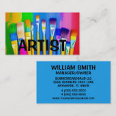 Artist Paint Brush Business Card Visitenkarte (Vorne/Hinten)