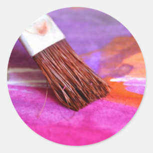 Artist Paint Brush Runder Aufkleber
