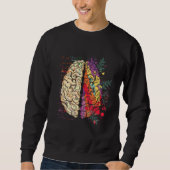 Artist Painter Neuroscience Colorful Human Brain Sweatshirt (Vorderseite)