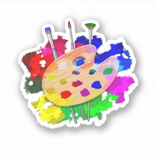 Artist Palette Artist Aufkleber (Vorderseite)