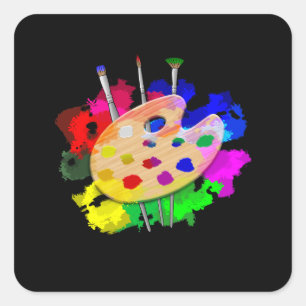 Artist Palette Artist Quadratischer Aufkleber