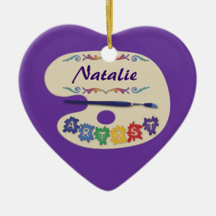 Artist Palette auf Lila Ornament
