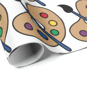 Artist-Palette Geschenkpapier (Rolleneckpunkt)