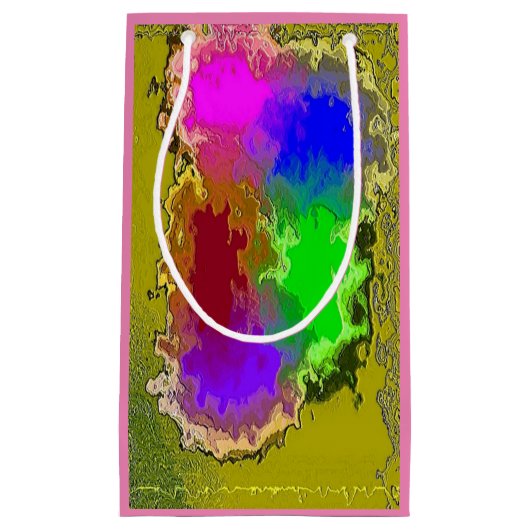 "Artist Palette" Kleine, glänzende Geschenktasche Kleine Geschenktüte (Vorderseite)