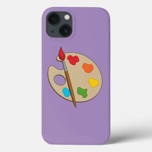 Artist Palette mit Pinsel Case-Mate iPhone Hülle (Rückseite)