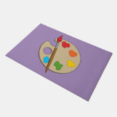 Artist Palette mit Pinsel Fußmatte (Schrägansicht)