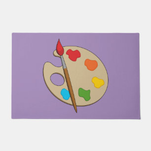 Artist Palette mit Pinsel Fußmatte